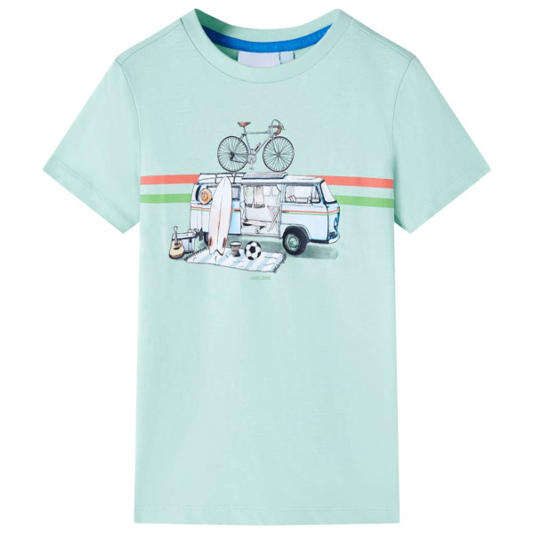 Camiseta para niños verde menta claro 104 D