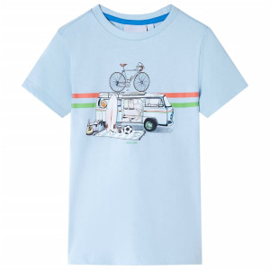 Camiseta para niños azul claro 116 D