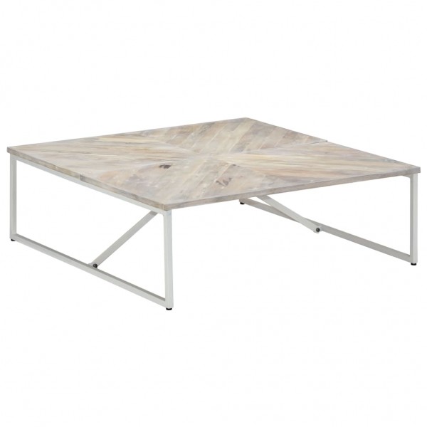 Mesa de centro de madeira maciça de mangue 110x110x36 cm D