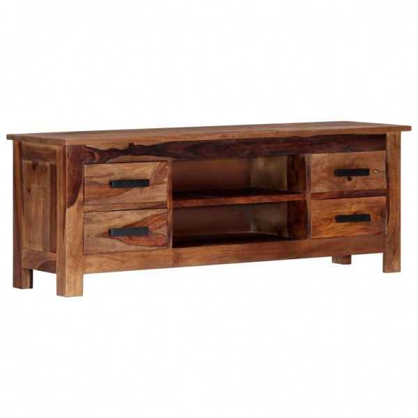 Mueble de TV madera maciza de Sheesham 110x30x40 cm D