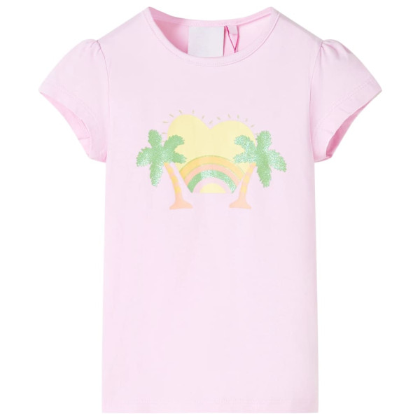 Camiseta infantil rosa claro 128 D