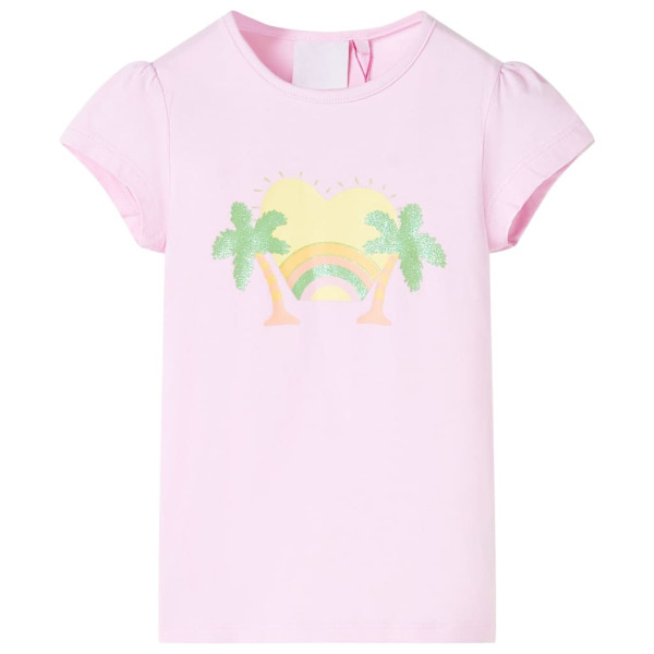 Camiseta infantil rosa claro 104 D