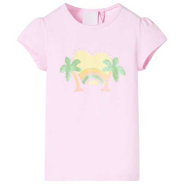 T-shirt infantil rosa brilhante 92 D