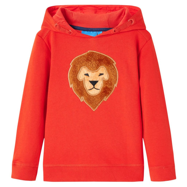 Sudadera para niños con capucha rojo 92 D