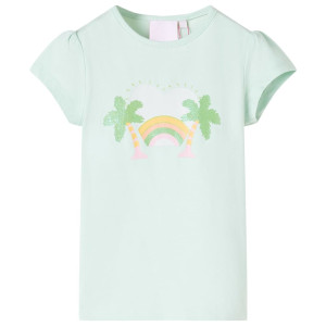 Camiseta de crianças verde clara 116 D