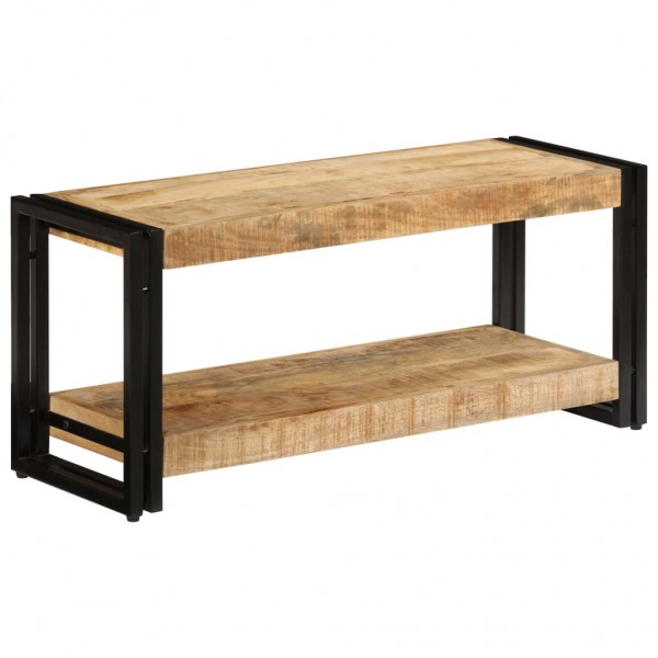 Mueble para la TV madera maciza de mango 90x30x40 cm D