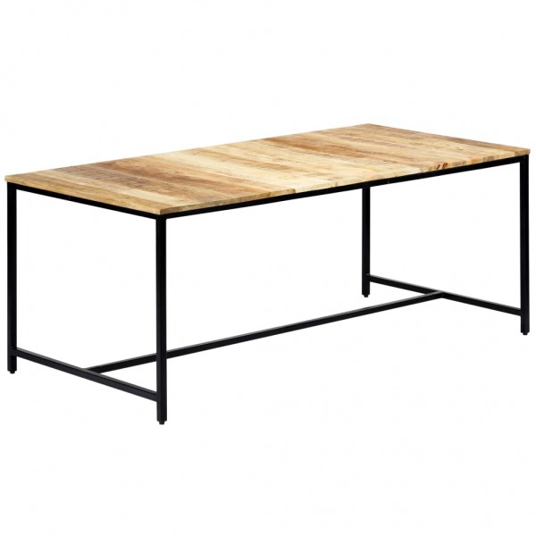 Mesa de jantar de madeira maciça de mangue áspero 180x90x75 cm D