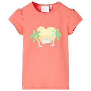 Camiseta infantil color coral 128 D