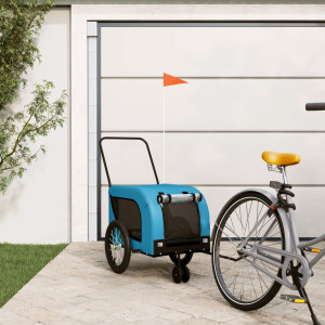 Reboque de bicicleta animais de estimação tecido de ferro Oxford azul preto D