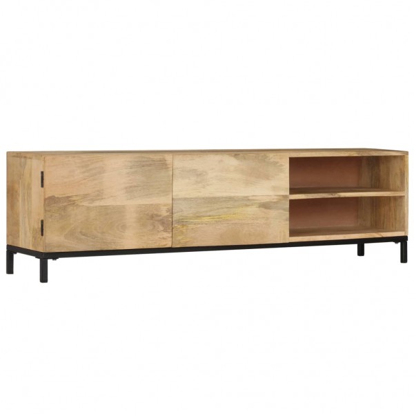 Mueble para TV madera maciza de mango 145x30x41 cm D