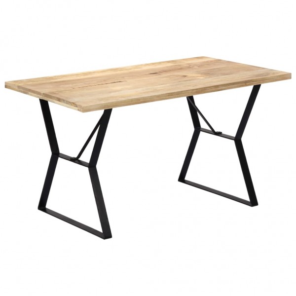 Mesa de jantar de madeira maciça de mangue 140x80x76 cm D