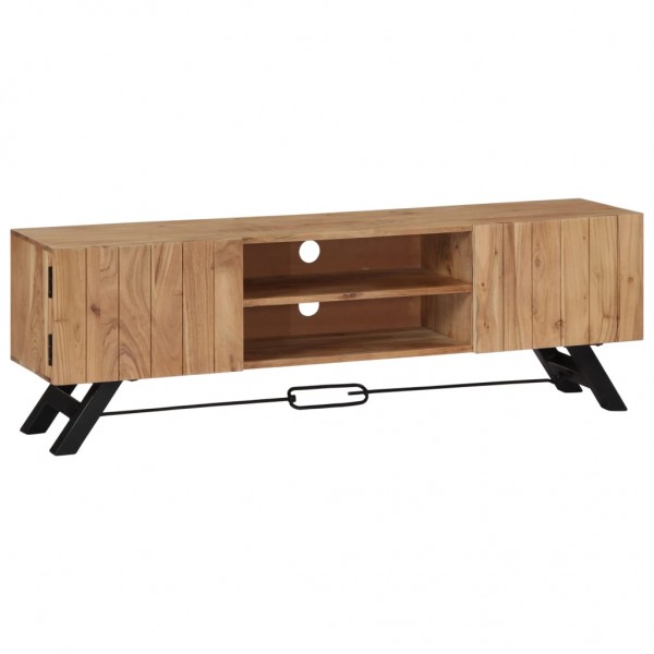 Mobiliário de TV madeira maciça de acacia 140x30x45 cm D