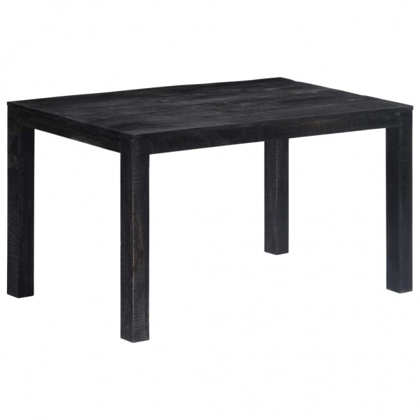 Mesa de comedor de madera maciza de mango negra 140x80x76 cm D