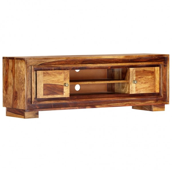 Mueble para TV de madera maciza de sheesham 118x30x40 cm D