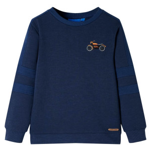 Sudadera infantil azul marino mélange 140 D