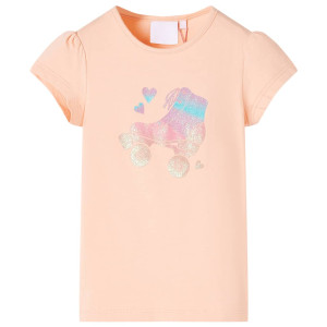 Camiseta infantil naranja claro 128 D