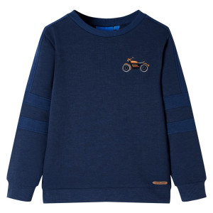 Sudadera infantil azul marino mélange 128 D