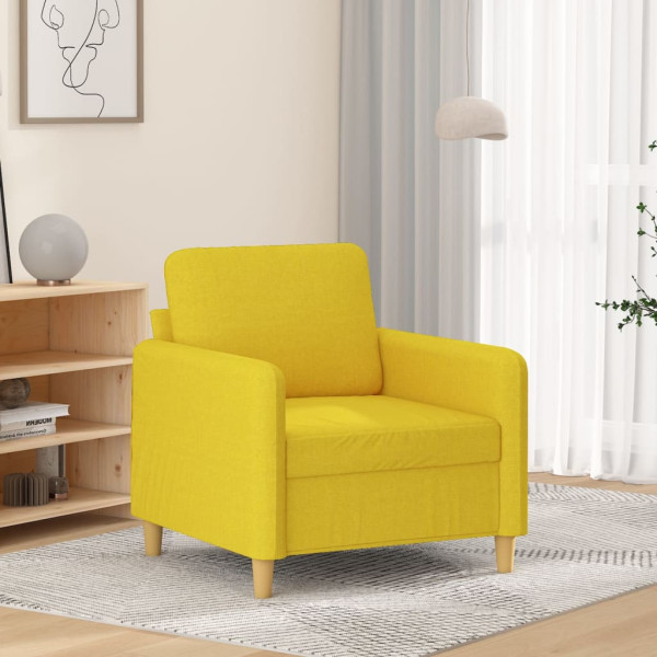 Assento de tecido amarelo claro de 60 cm D