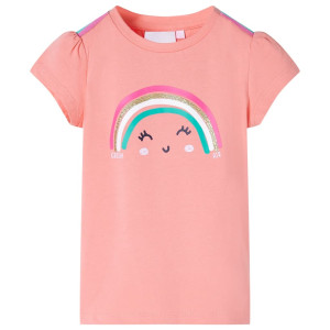 Camiseta para niños color coral claro 128 D