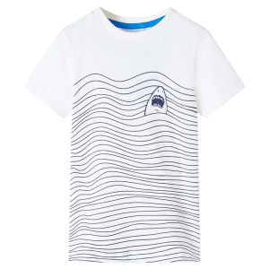 T-shirt infantil com estampa de tubarão cru 104 D