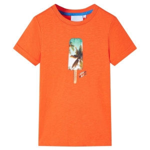 Camiseta infantil laranja escuro 116 D