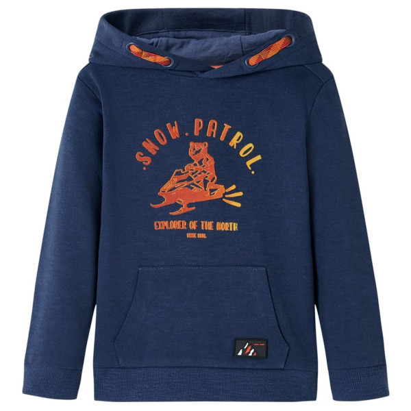 Sudadera con capucha niño azul marino y naranja 92 D