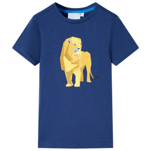 Camiseta para niños azul oscuro 116 D