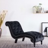 Chaise longue em veludo preto 1