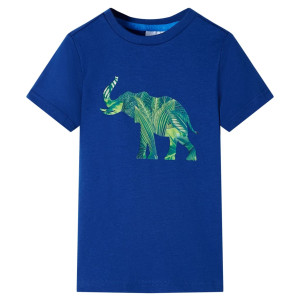 Camiseta infantil azul escuro 128 D