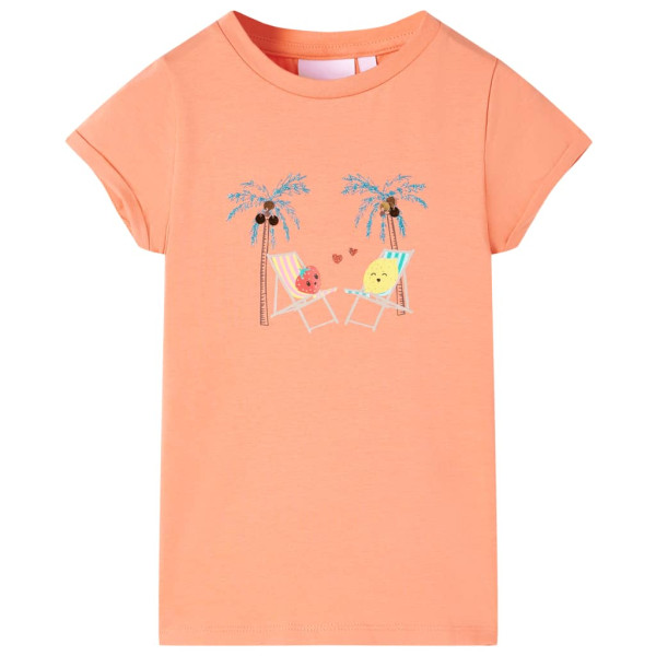 Camiseta para niños color melocotón 104 D