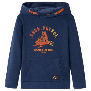 Sudadera con capucha niño azul marino y naranja 140 D