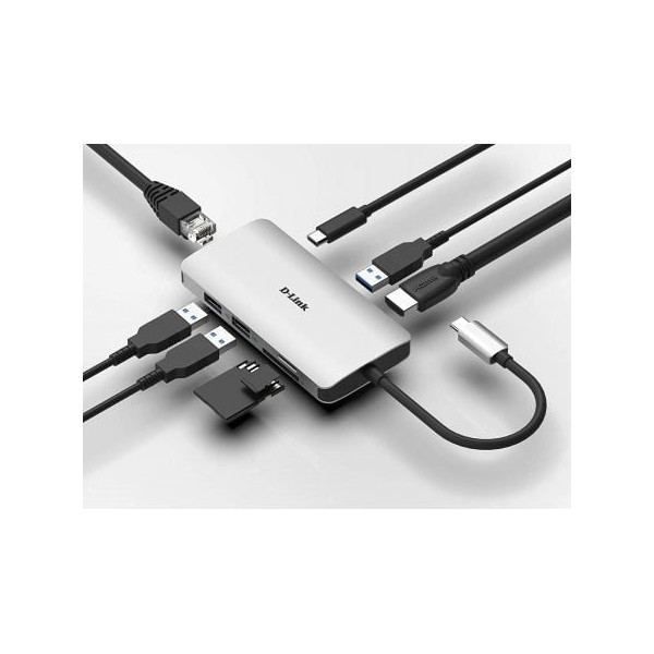 Docking USB tipo-C D-Link DUB-M810 gris M 4