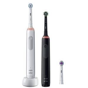Cepillo de dientes eléctrico Braun Oral-B Pro 3 3900 duo negro/blanco D