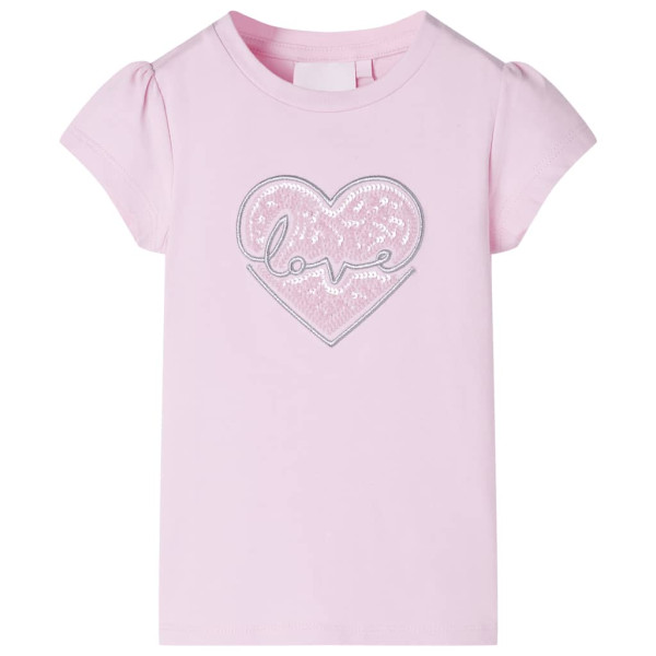 Camiseta infantil rosa claro 128 D