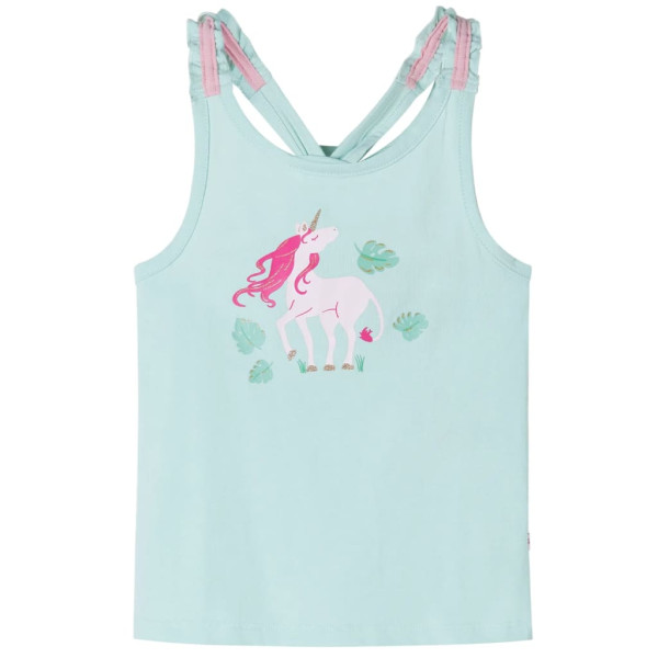 Camiseta de tirantes infantil verde menta claro 92 D