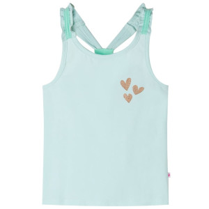 Camiseta de tirantes infantil verde menta claro 92 D