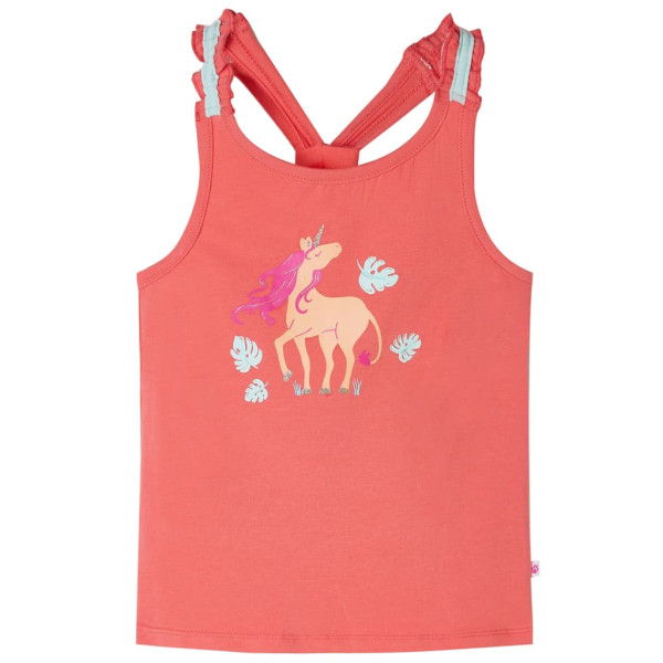 Camiseta de tirantes infantil color coral 116 D