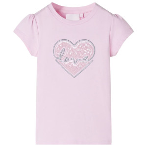 T-shirt infantil rosa brilhante 92 D