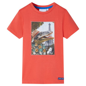 T-shirt infantil vermelho claro 104 D