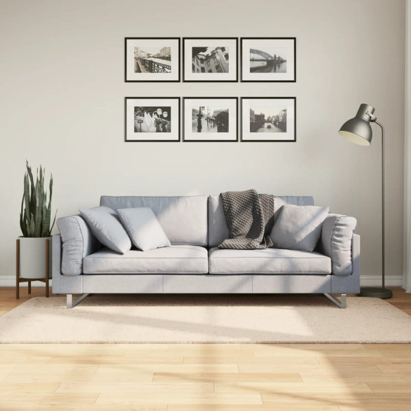 Tapete de cabelo curto suave e lavável HUARTE beige 100x200 cm D