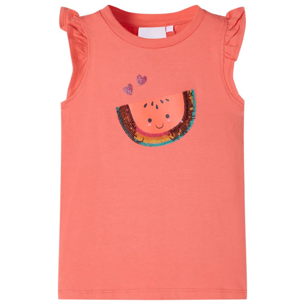 Camiseta para niños de manga volante coral 140 D