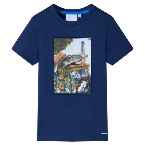 T-shirt de criança azul escuro 128 D