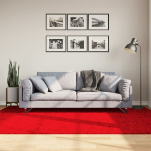 Tapete de cabelo curto suave lavável HUARTE vermelho 160x230 cm D