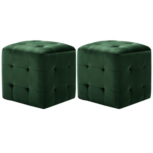 Mesas de noite 2 unidades veludo verde 30x30x30 cm D