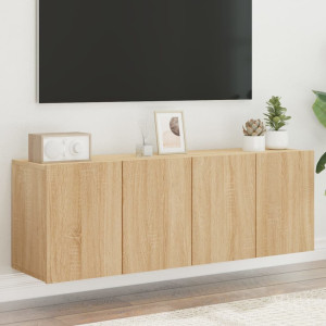 Muebles para TV de pared 2 unidades roble Sonoma 60x30x41 cm D