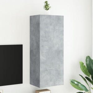 Mueble de TV de pared madera gris hormigón 40.5x30x102 cm D