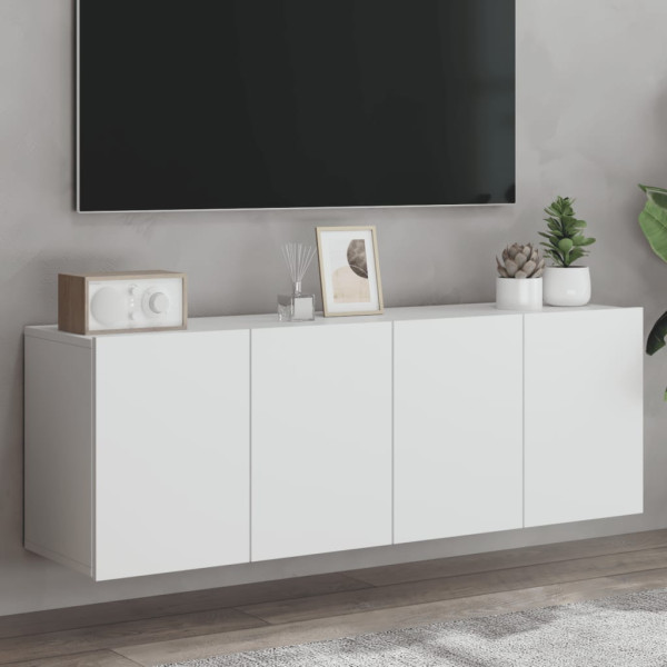 Mobiliário para TV de parede 2 unidades branco 60x30x41 cm D