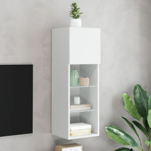 Mueble para TV con luces LED blanco 30.5x30x90 cm D