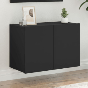 Mueble para TV de pared negro 60x30x41 cm D