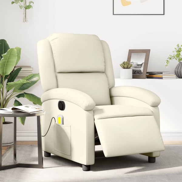 Assento de massagem elétrico reclinável de couro sintético D